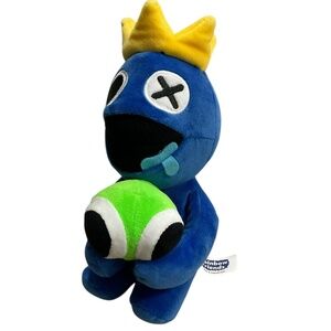 Rainbow Friends Blue a Roblox character Plush Toy  Crown Eyeball 8”